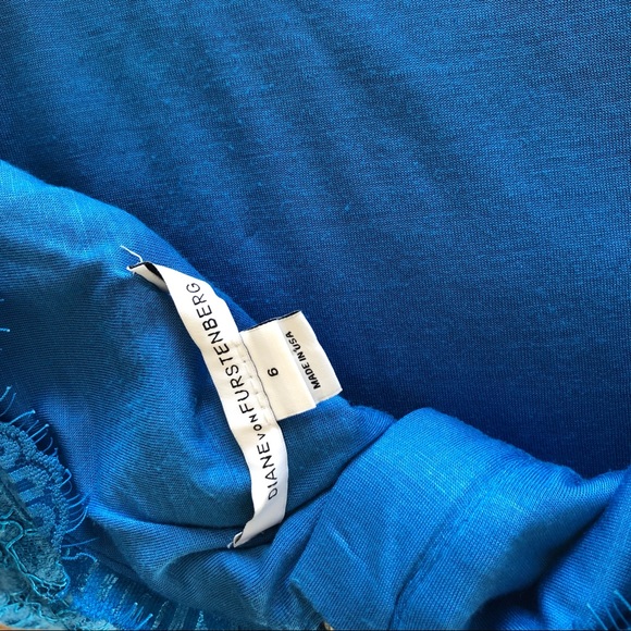 DVF Zarita Blue lace dress - Picture 5 of 6